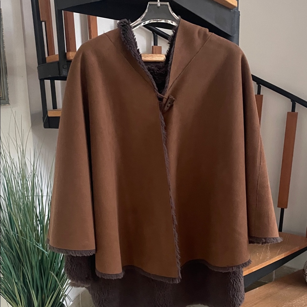 Chic Brown Women's Cape Coat